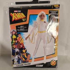 Marvel X-Men 97 Storm Adult Costume XL Suit Cape & Glow-In-The-Dark Earrings